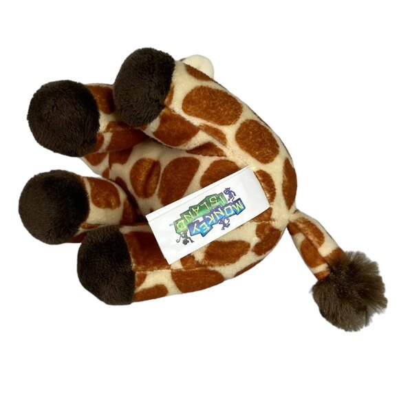 Miniature Giraffe Stuffed Animal Plush Monkey Island 5" Brown Tan - Picture 9 of 13